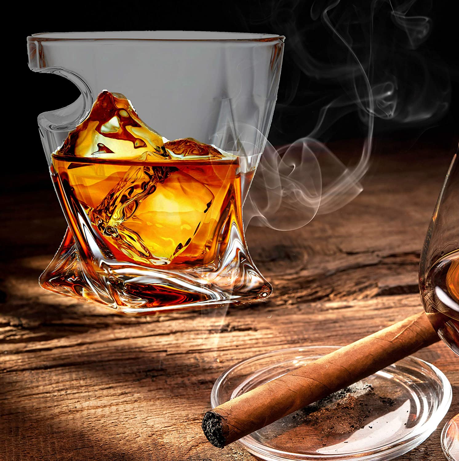 Whiskey Glass Cigar Holder – CargoCache