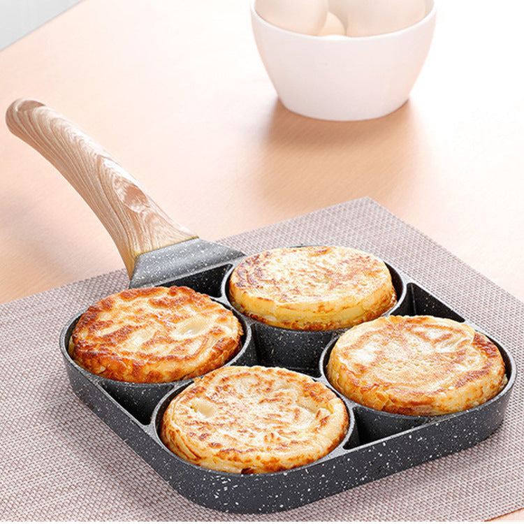 4 Hole Medical Stone Non-Stick Frying Pan Divided Egg Omelette